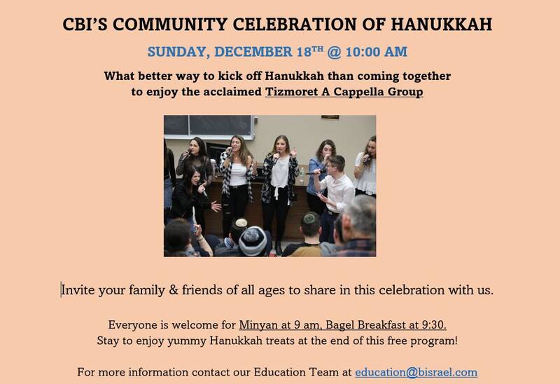 Banner Image for CBI’S Community Celebration of Hanukkah